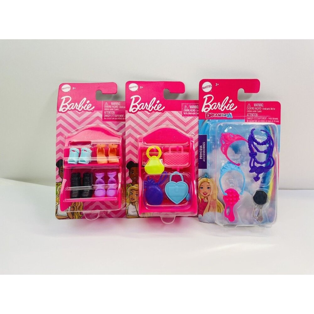 Mattel~Barbie Accessories~3-Packs~Shoes~Headbands~Accesories (#8831)